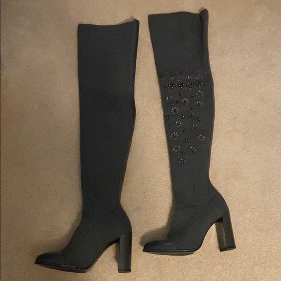 stuart weitzman knit boots